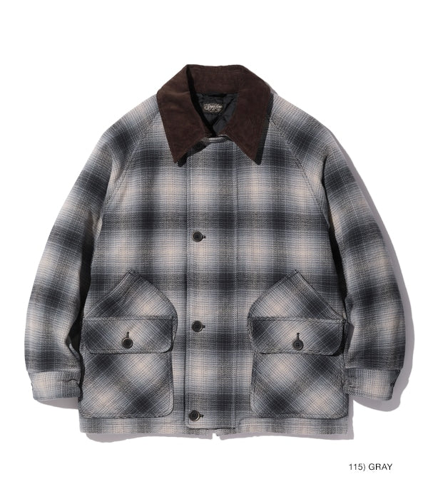 OMBRE PLAID HEAVY FLANNEL HUNTING JACKET