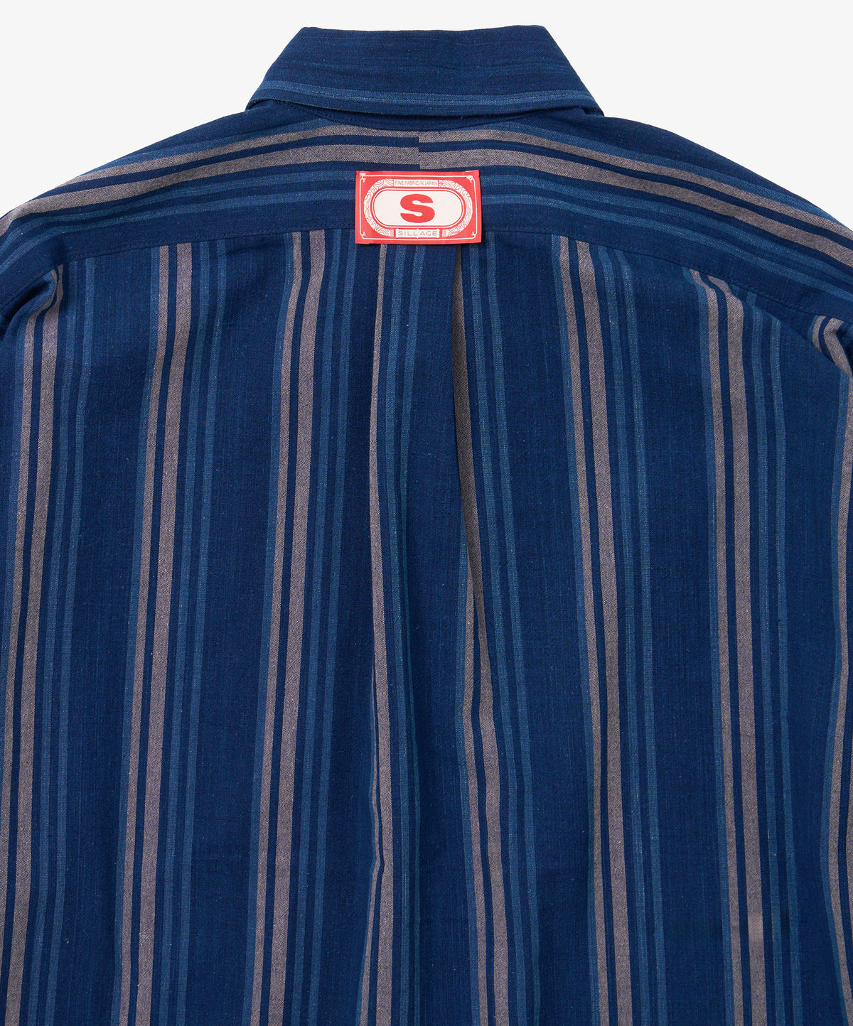 bingo kasuri wide shirt navy stripe