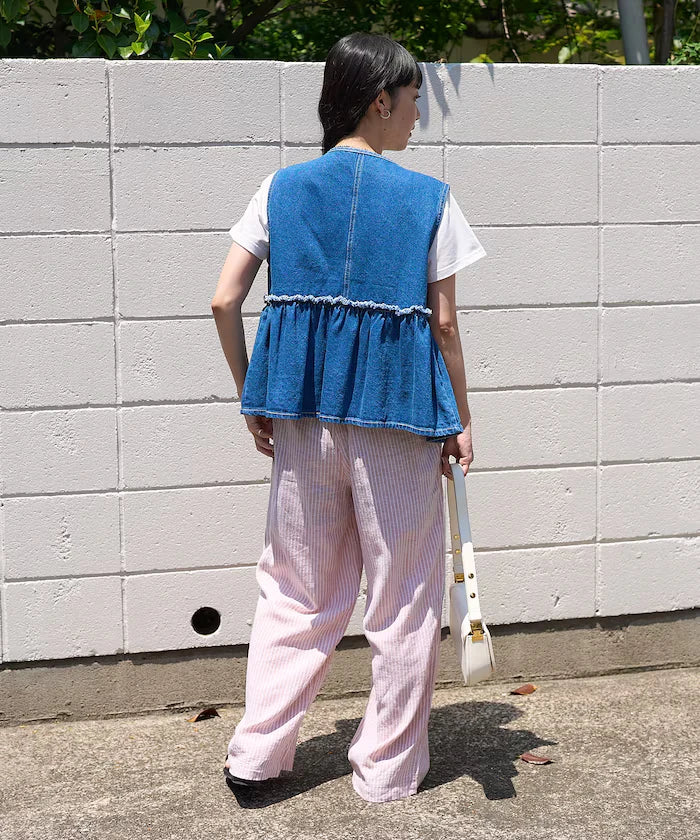 Peplum Gathered Vest <Set Up Compatible>