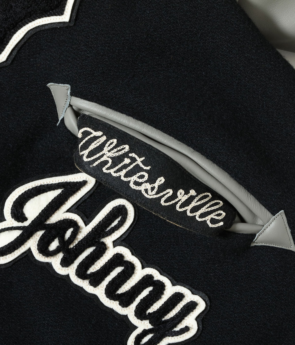 30oz. WOOL MELTON AWARD JACKET “BULLDOGS” (BLACK)