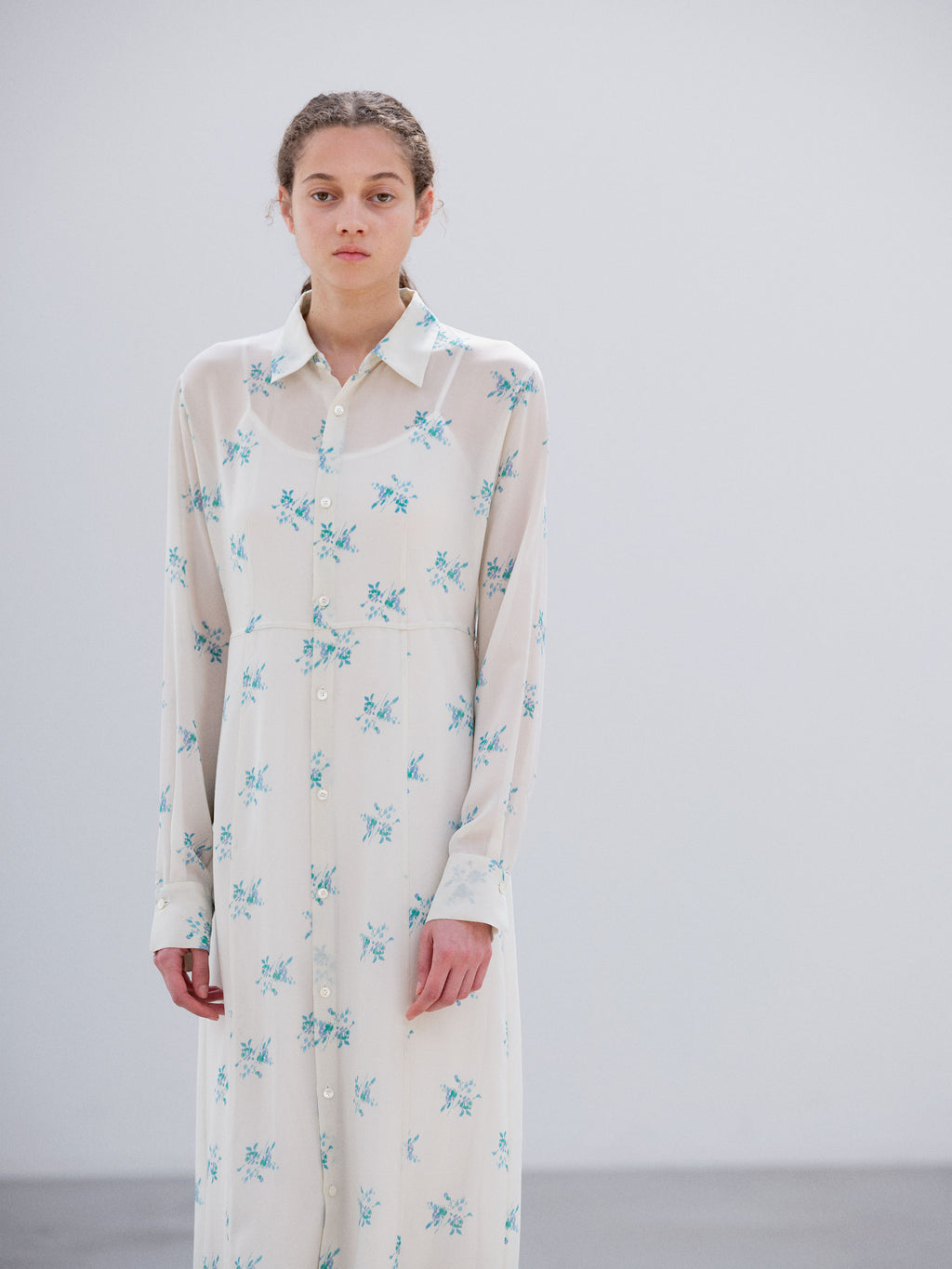 PRINTED AIRY SILK GEORGETTE DRESS