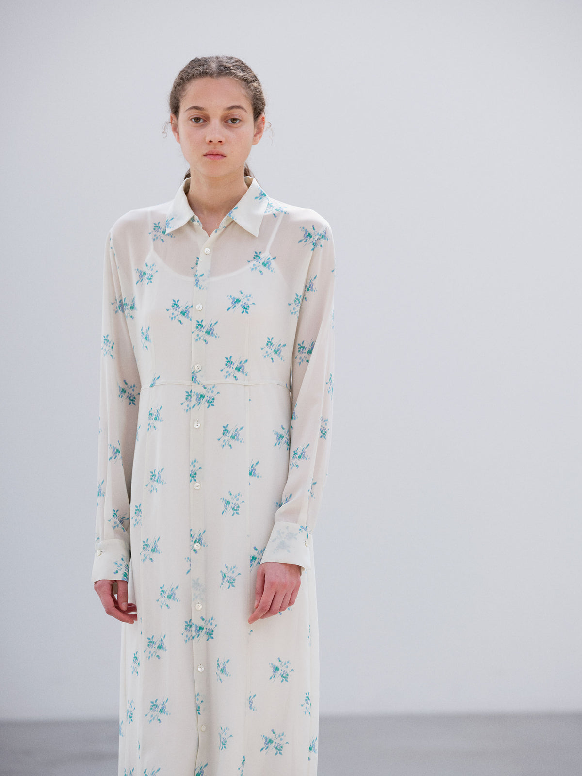 PRINTED AIRY SILK GEORGETTE DRESS