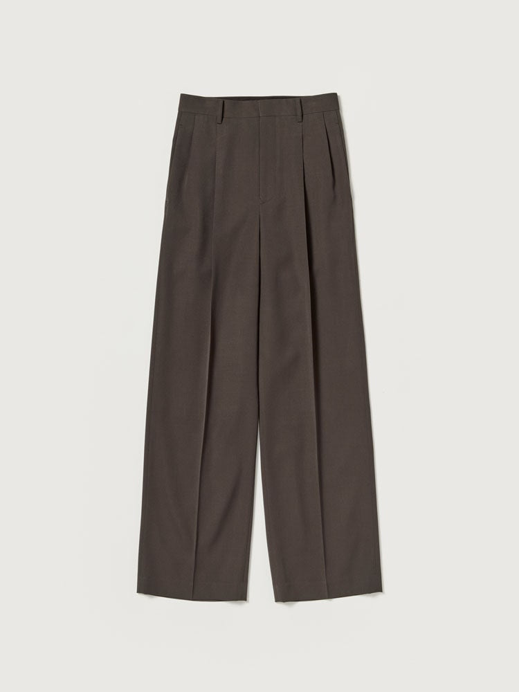 LIGHT WOOL MAX GABARDINE TWO-TUCK SLACKS