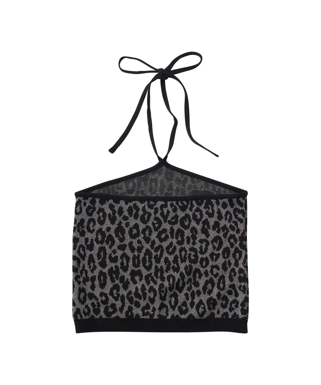 SNAKE LOGO Jacquard Halter Neck