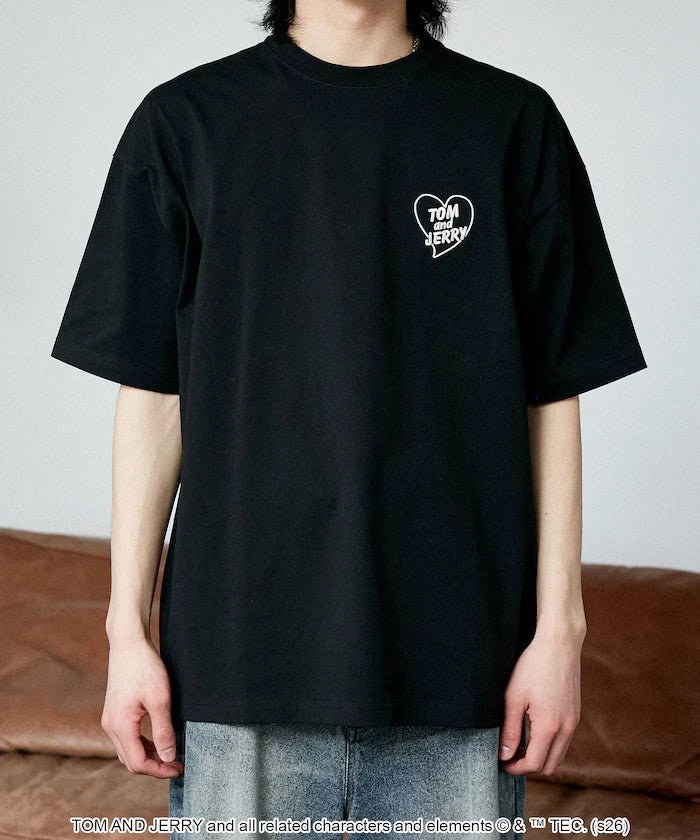 <Functional Material> TOM AND JERRY Heart Graphic T-Shirt Limited Edition