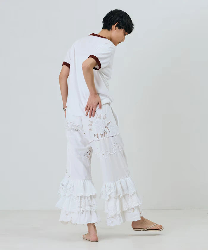 vintage lace tablecloth remake easy pants