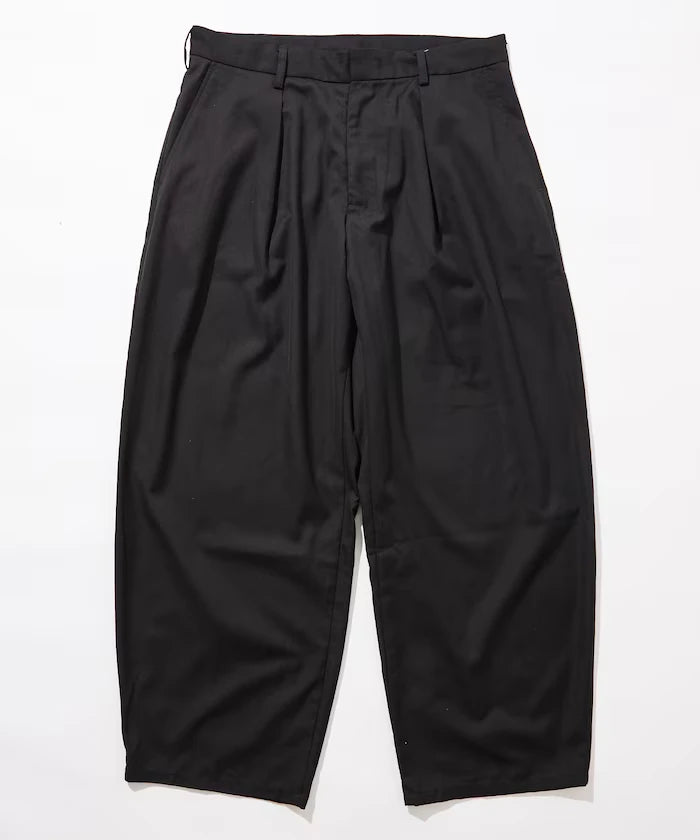 Wide Silhouette Barrel Leg Slacks Pants
