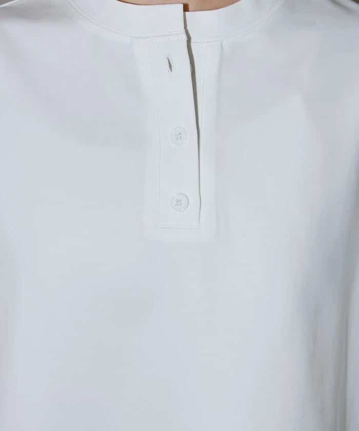 <contact cool> Cool Ponte Henry Neck T-Shirt Limited Release