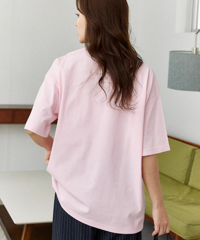 <Functional Material> SLOTH Embroidered Cat T-Shirt Limited Edition