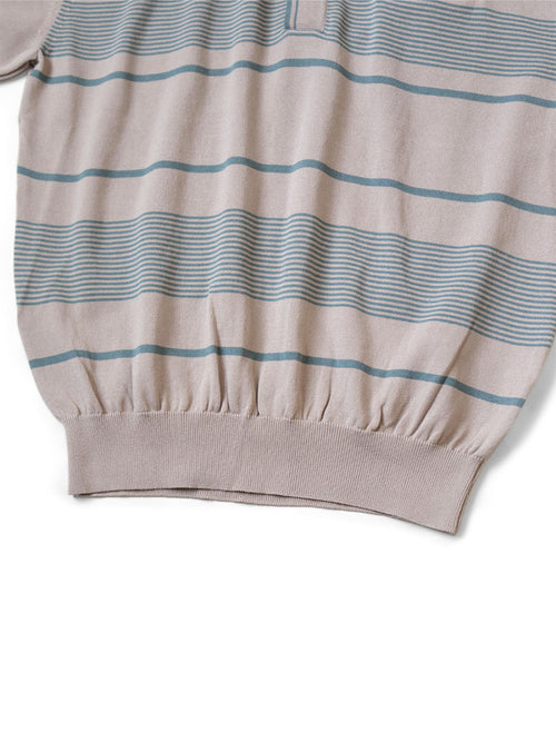 14G Cotton Knit Stripe Carol Polo