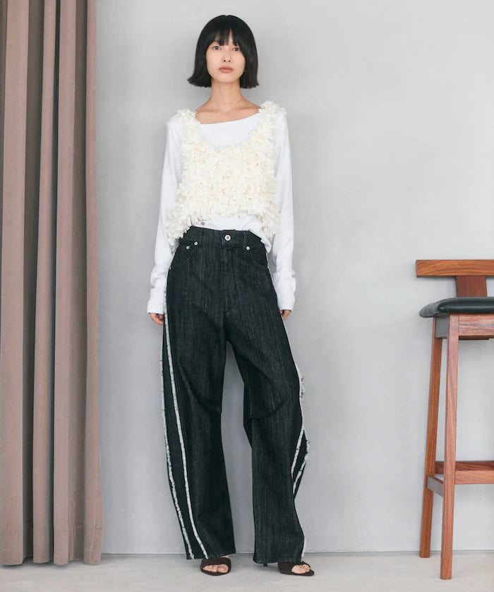 Side Fringe Curve Denim