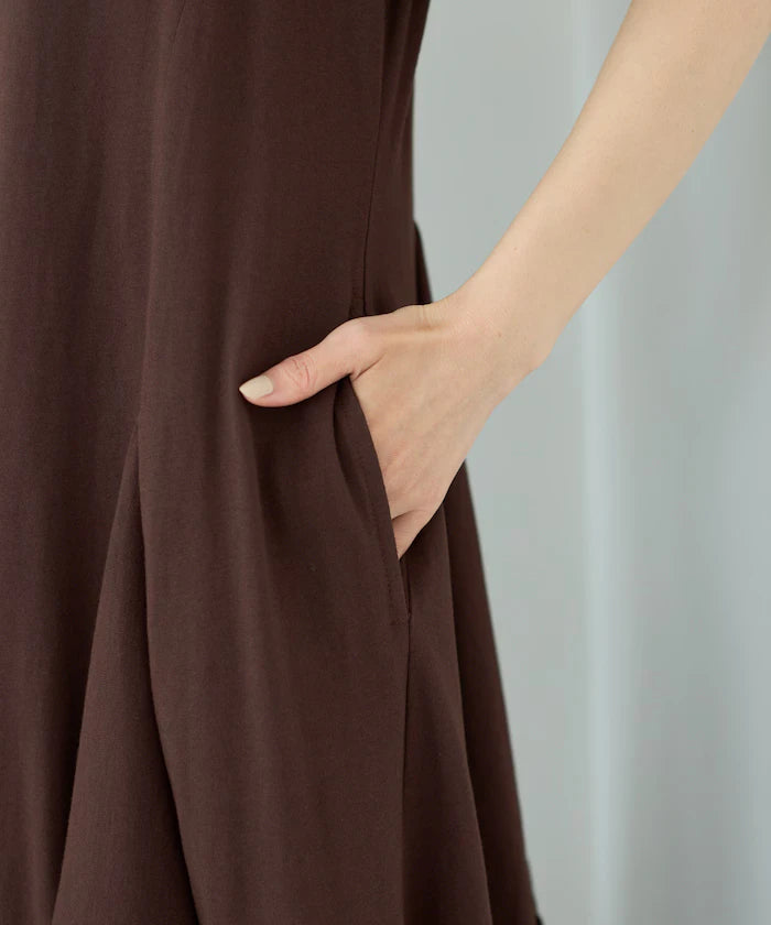 Organic Cotton Draped Flare Dress