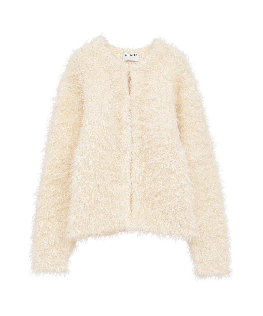 SHAGGY COMPACT KNIT CARDIGAN