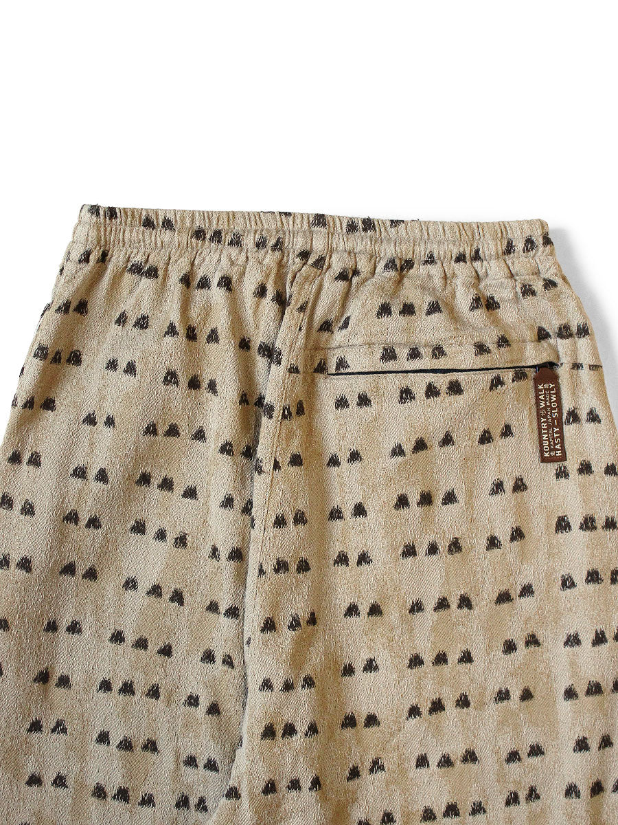 Cotton Iris Pattern Easy Pants