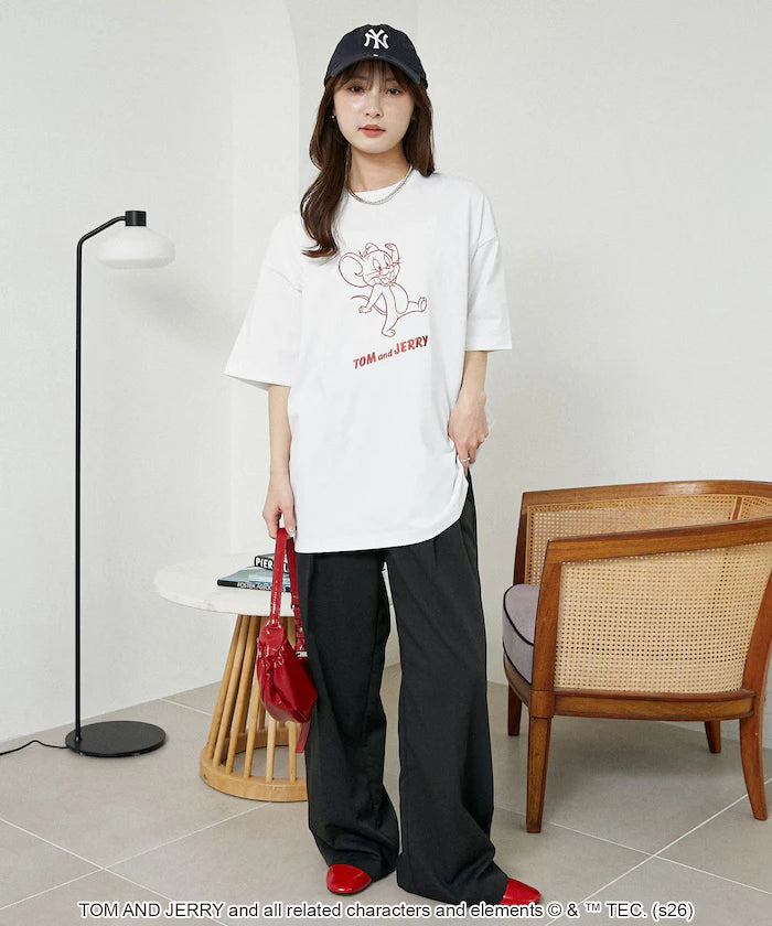 <Functional Material> TOM AND JERRY Graphic T-Shirt Limited Edition