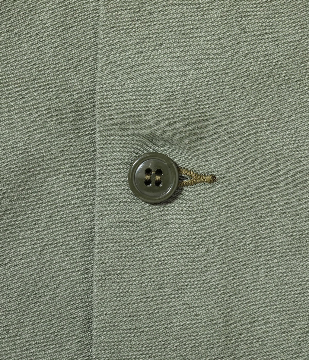 Shirt Man's Cotton Sateen Olive Green Shade107 "Demilitarized Zone"