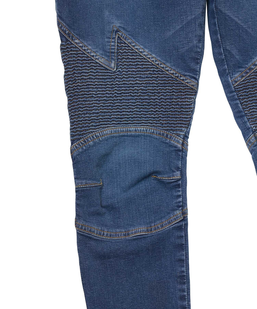 Box Logo Shirring Denim Pants