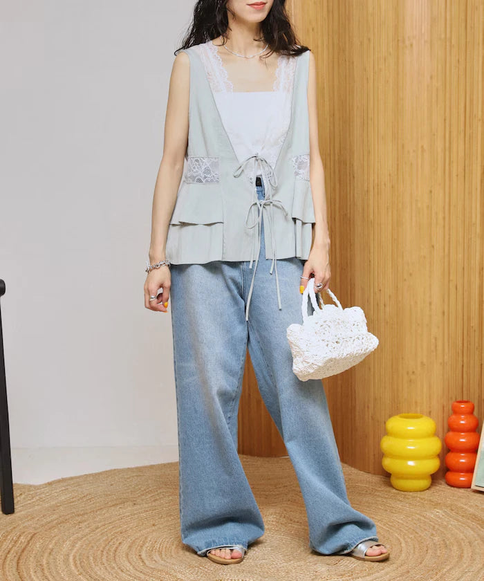 Switch Race Vintage Satin Ribbon Vest [Limited Release]
