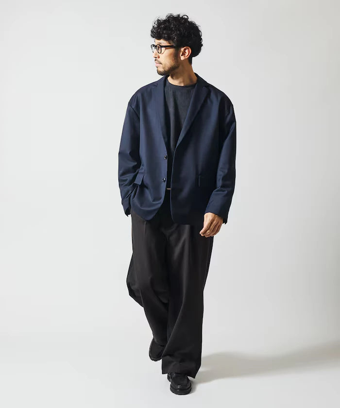 Sleeve-Contrast Tailored Jacket / Relaxed Fit