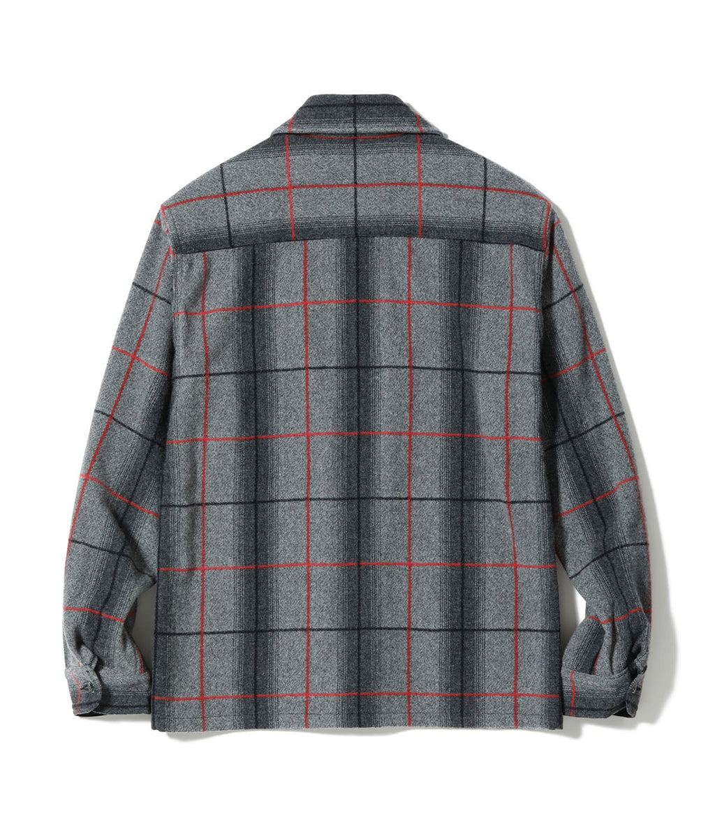 FICTION ROMANCE 7.75oz. WOOL RED PANE ZIP SHIRT