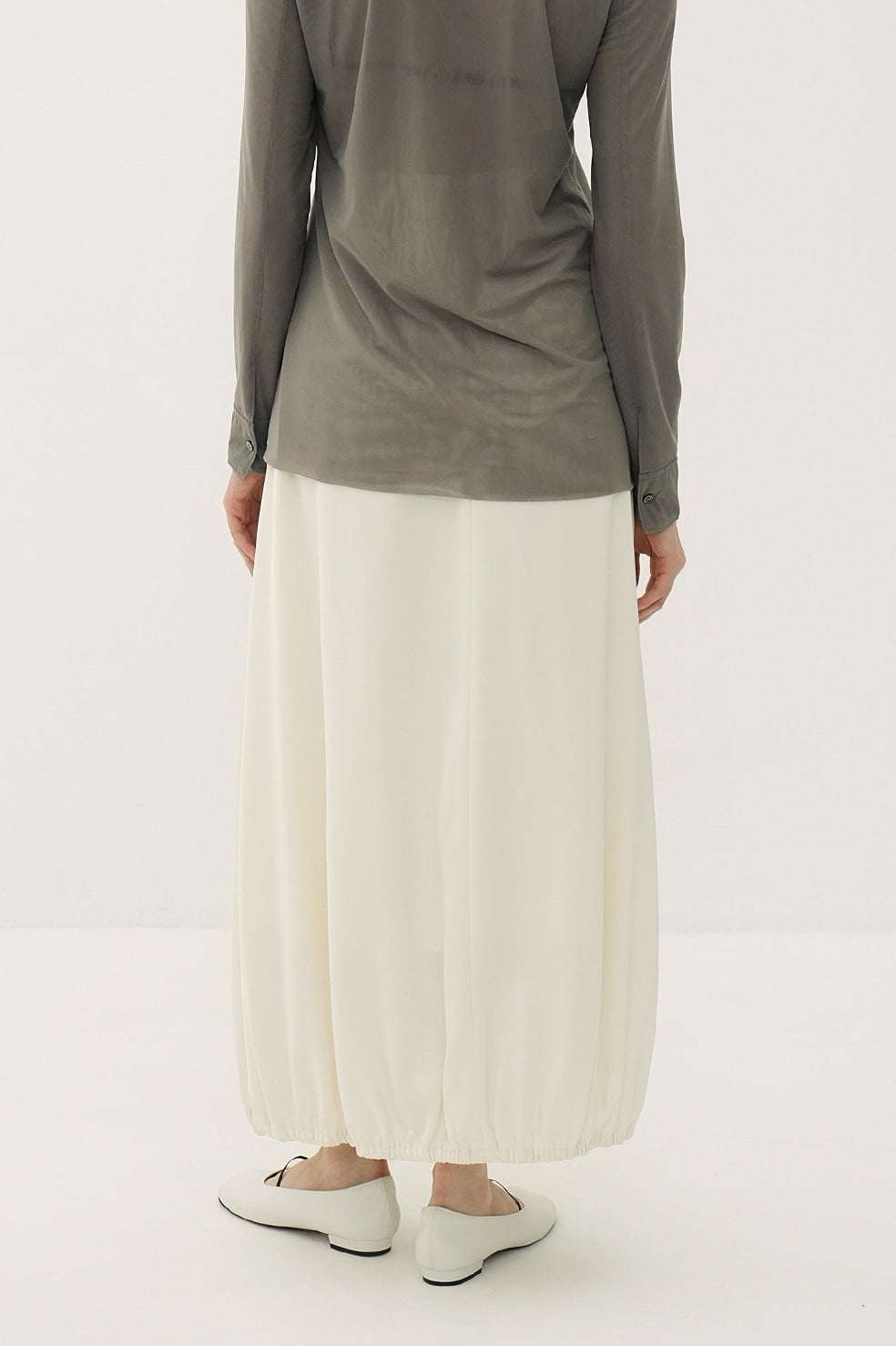 SATIN BALLOON SKIRT