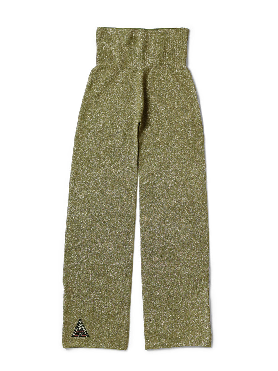 7G Glitter Yarn Slit Flare Leggings
