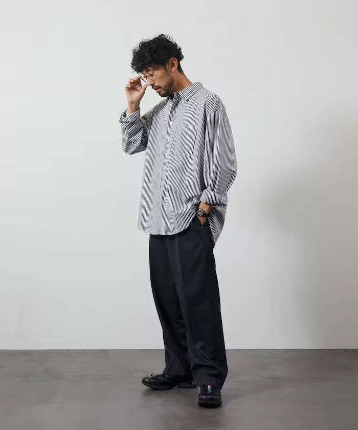 <New Color Added> Relaxed Fit Broad Shirt / Regular Collar / Long Sleeve