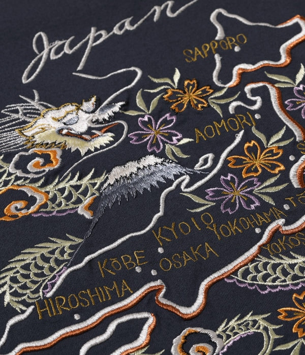 SUKA T-SHIRT EMBROIDERED “JAPAN MAP”