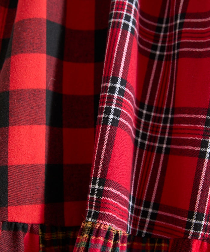 Vintage Remake Check Cami Dress