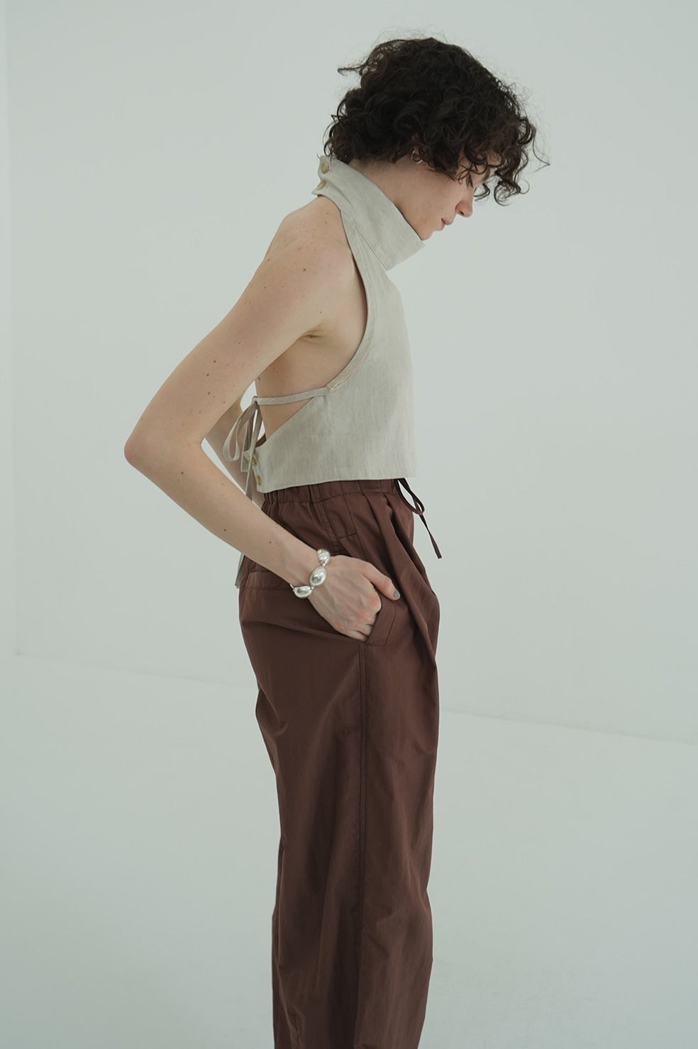 HALTER HIGH NECK CAMISOLE TOPS