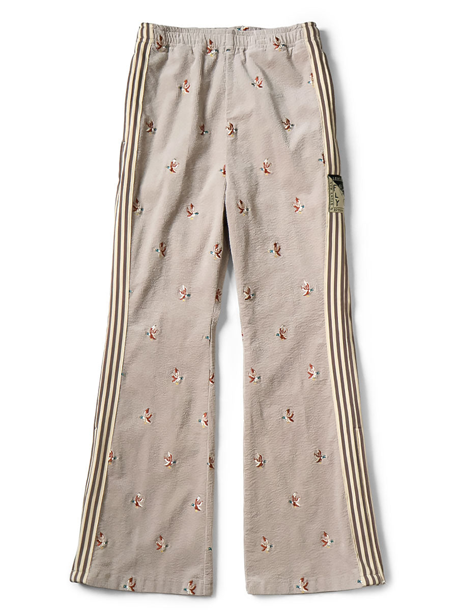 11W Stretch Corduroy Duck Embroidery Track Pants...