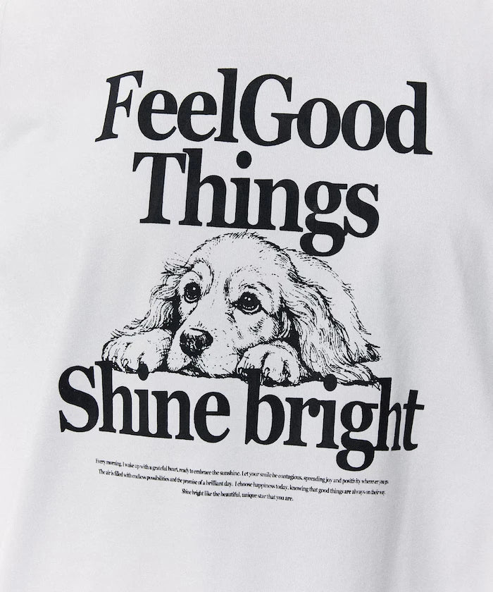 <Functional Material> Shime Bright Dog Print T-shirt Limited Edition