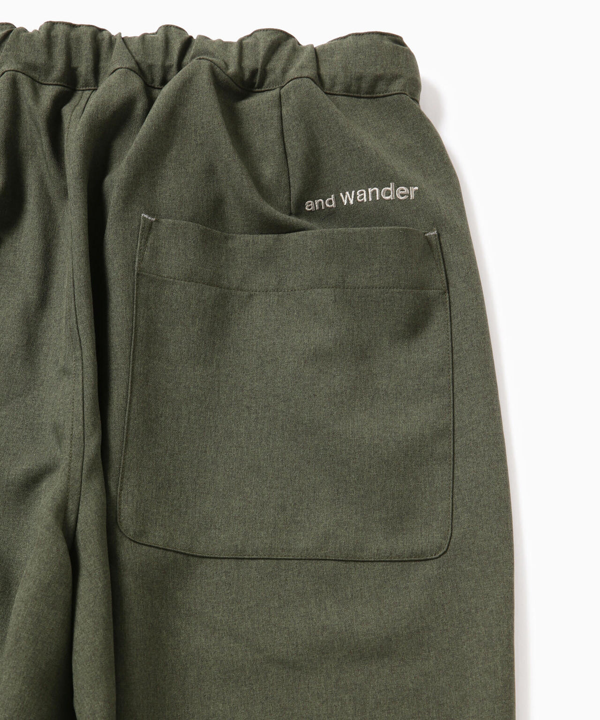 PE melange twill wide pants