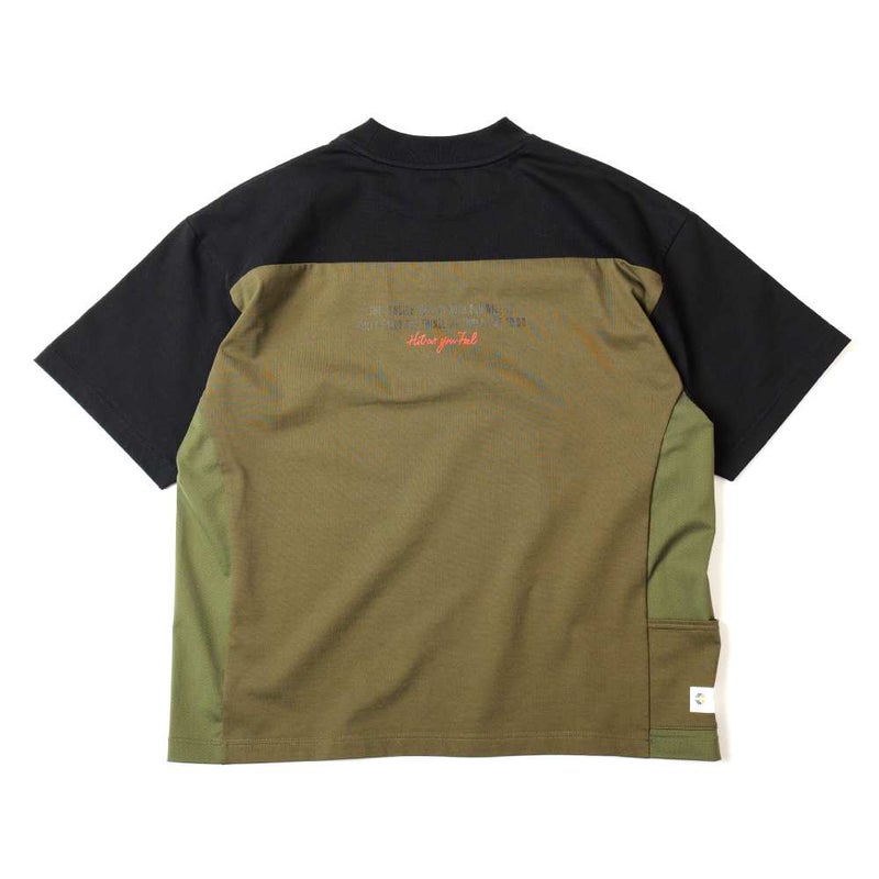 BLOCK MOCK NECK GOLF SERIES/ KHAKIK