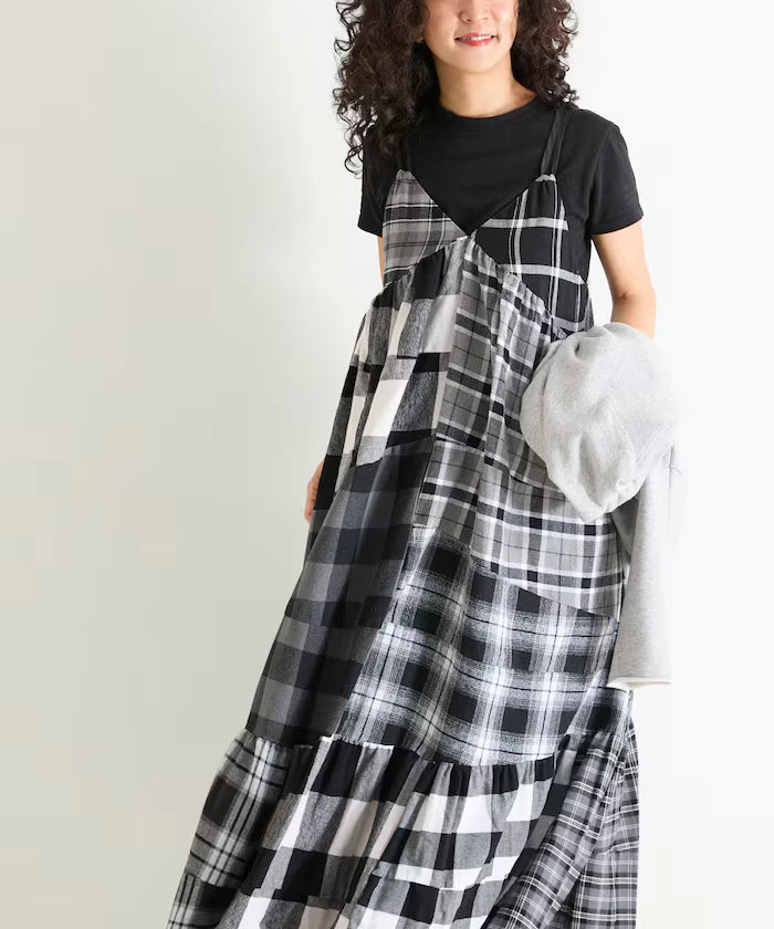 Vintage Remake Check Cami Dress