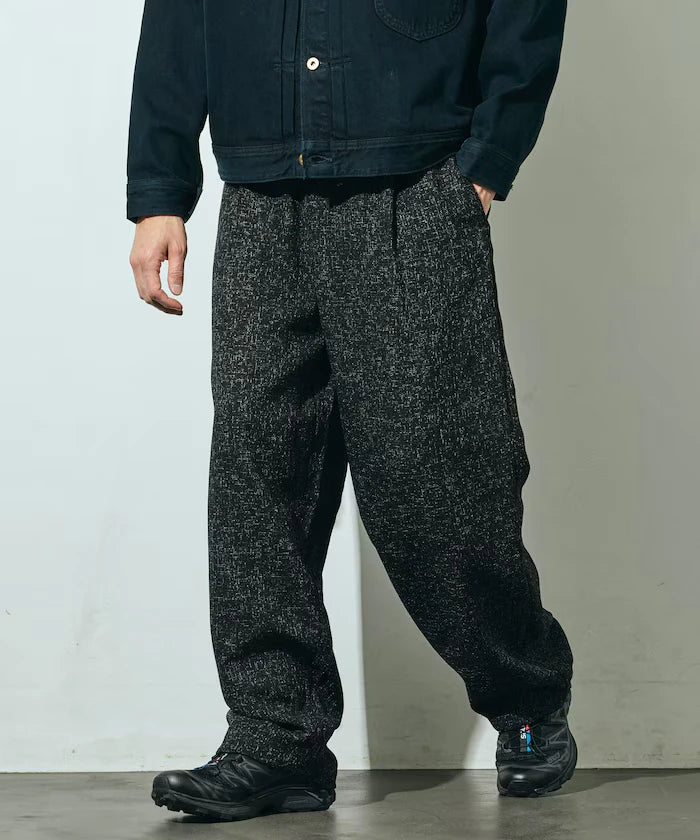 Dry Touch Summer Tweed Spindle Easy Wide Pants