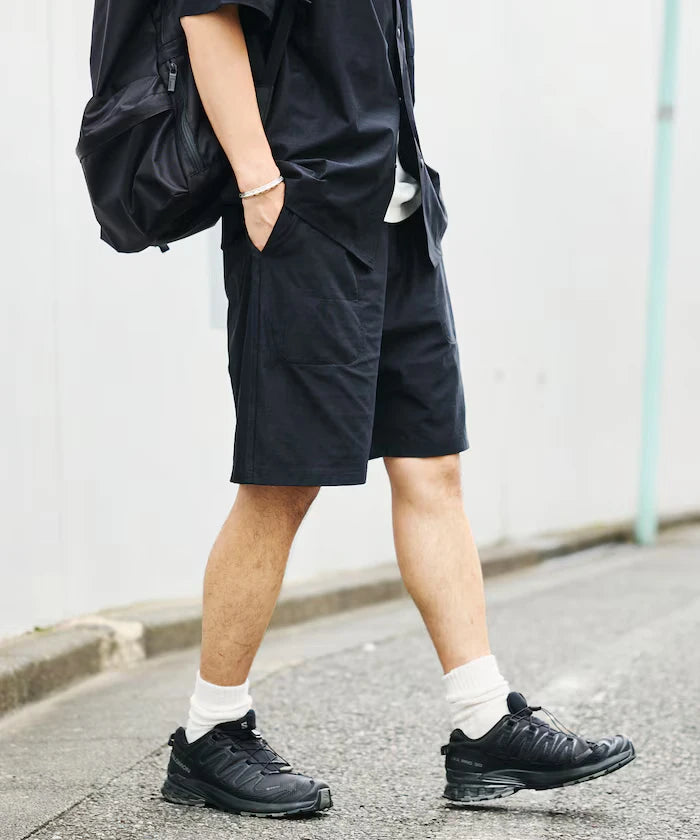 Open Collar Short Sleeve Shirt & Easy Shorts Travel Setup Fabric by SOLOTEX(R)