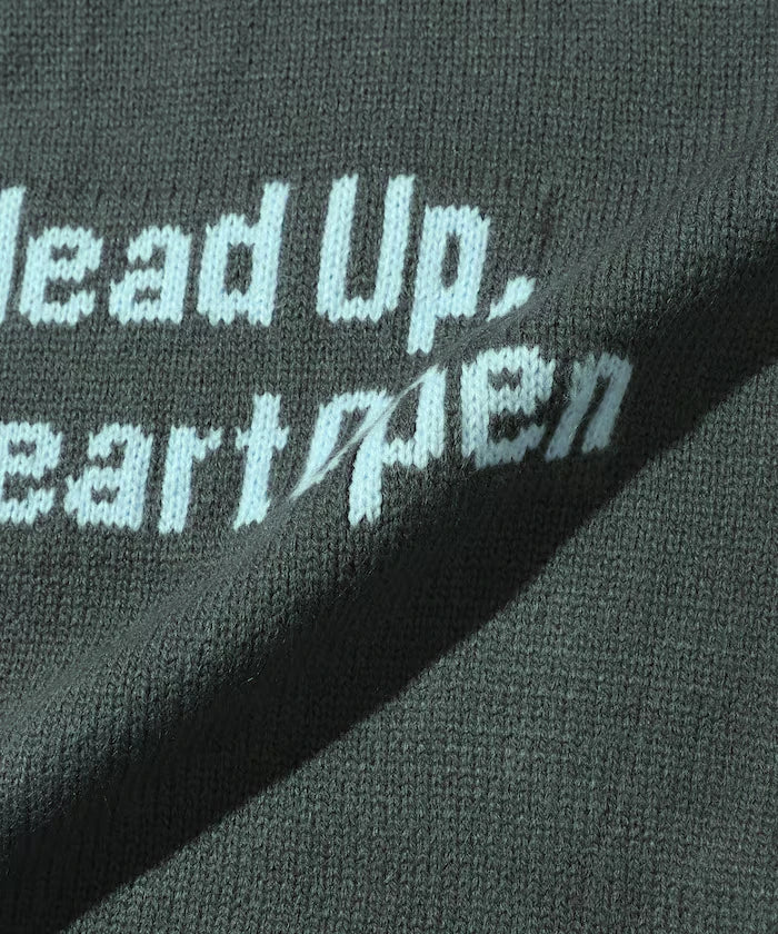Sweat-like Lettered Knit / Jacquard Knit