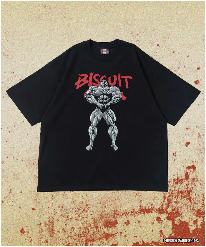 [Sales start on June 12 at 12:00] Baki 'Mr. Unchained/Biscuit Olly' Print Crew Neck T-Shirt