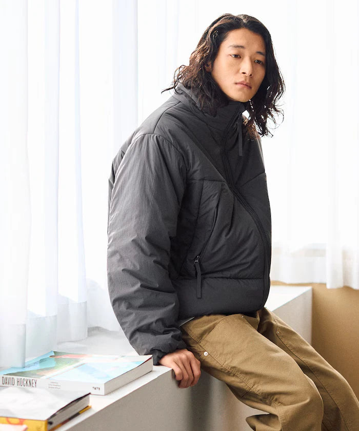 PRIMALOFT PUFF JACKET / Primaloft Stand Collar Puff Jacket / Insulated Blouson
