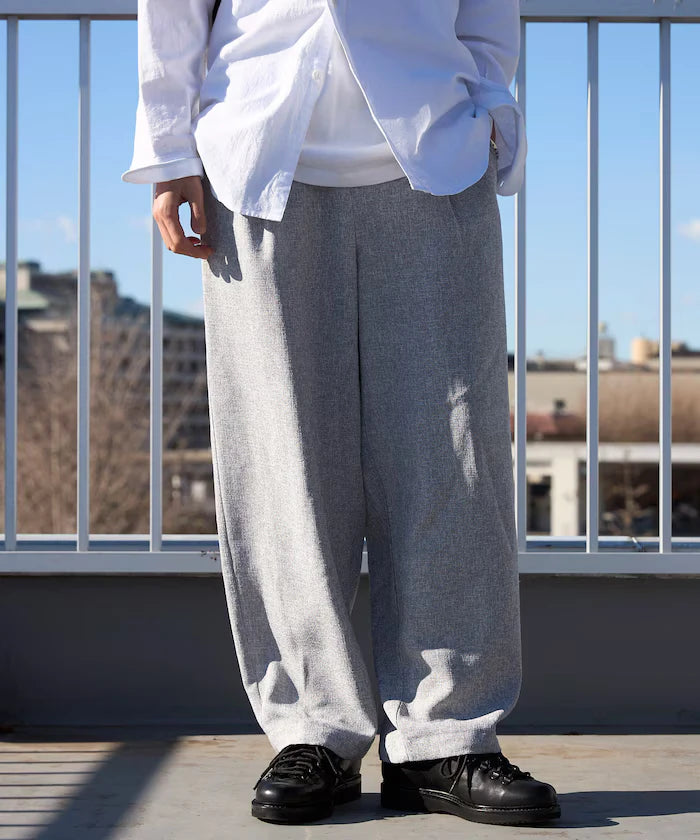 Dry Touch Summer Tweed Spindle Easy Wide Pants