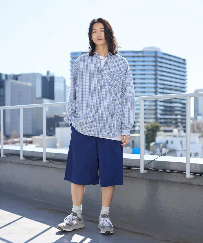 Nylon Sleek Water Length Baggy Shorts