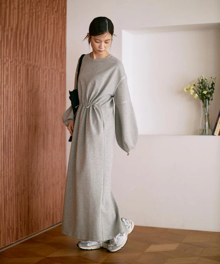 Cocoon Sleeve Damboru Sweat One-Piece / Spindle