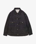 trucker jacket black denim one wash