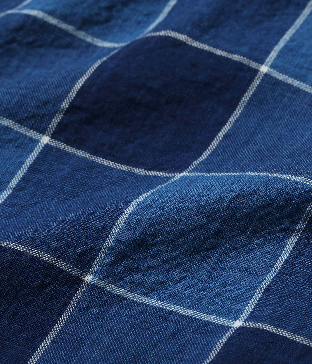 FICTION ROMANCE 5oz. INDIGO CHECK WORK SHIRT