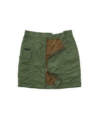 Front Zip Nylon Mini Skirt
