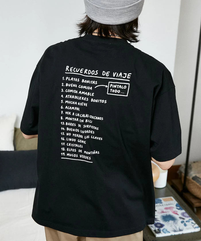 Love Pop Studio Travel Note Typography T-Shirt