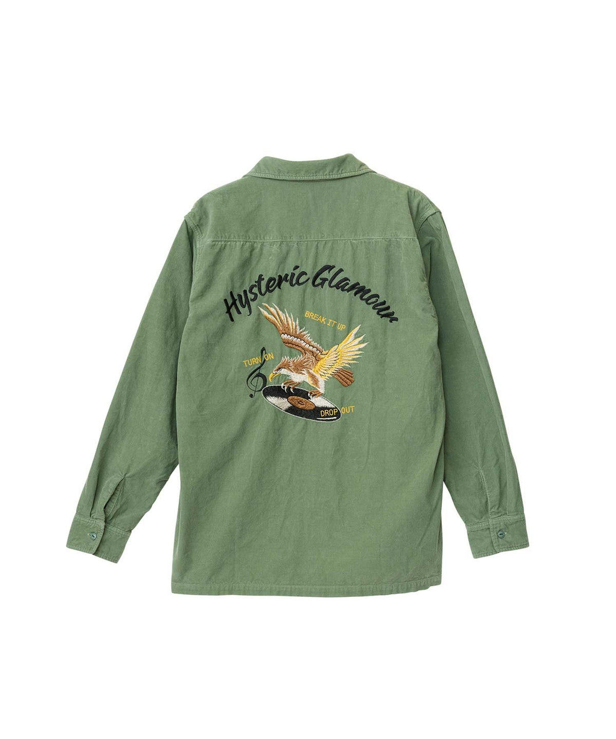 BREAK IT UP Embroidered Open Collar Shirt