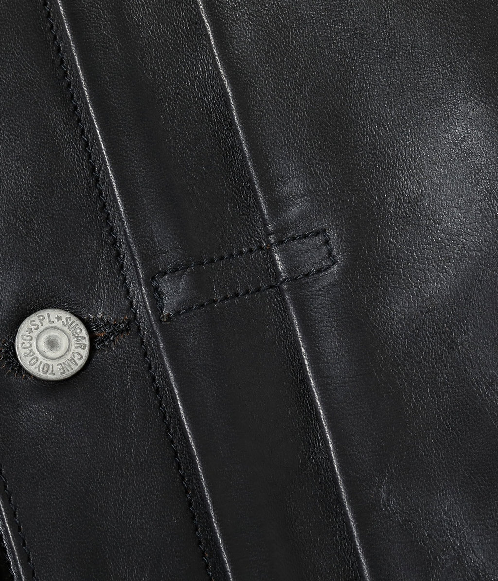 BLACK HORSEHIDE LEATHER JACKET 1953 MODEL