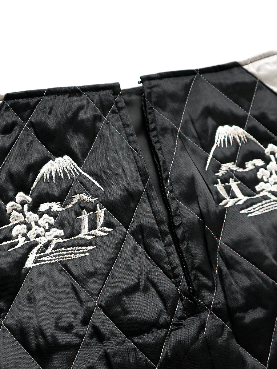 Rayon Satin Kilding Mini Skirt (JAPAN)